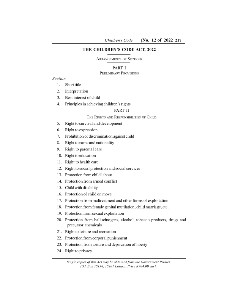 The Children’s Code Act